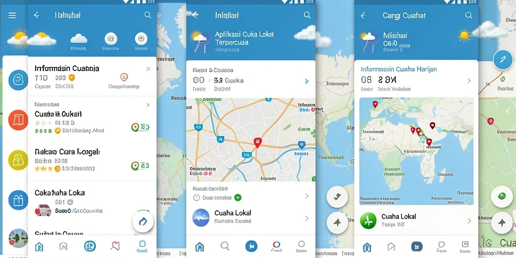 Antarmuka aplikasi Cuaca Lokal 8ID menampilkan informasi cuaca dengan jelas.
