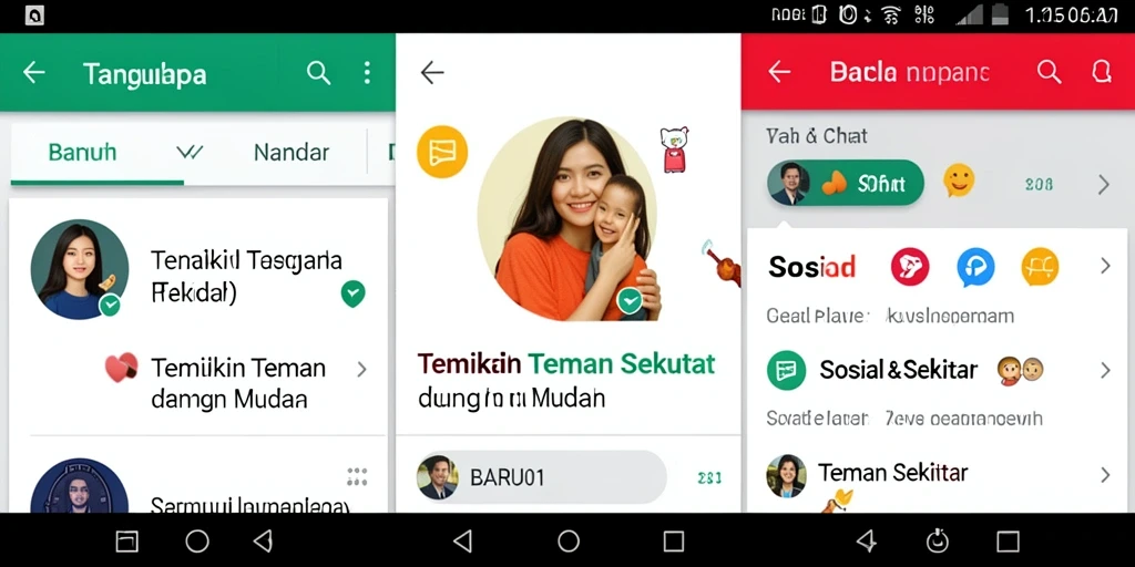 Tampilan antarmuka BARU01 yang modern dan intuitif untuk Teman Sekitar.