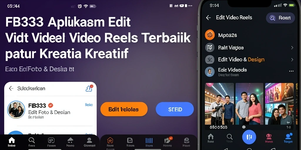 Antarmuka FB333 yang intuitif untuk Edit Video Reels.