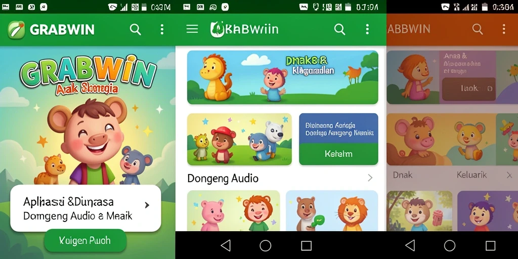 Antarmuka apik dan menarik untuk dongeng audio.