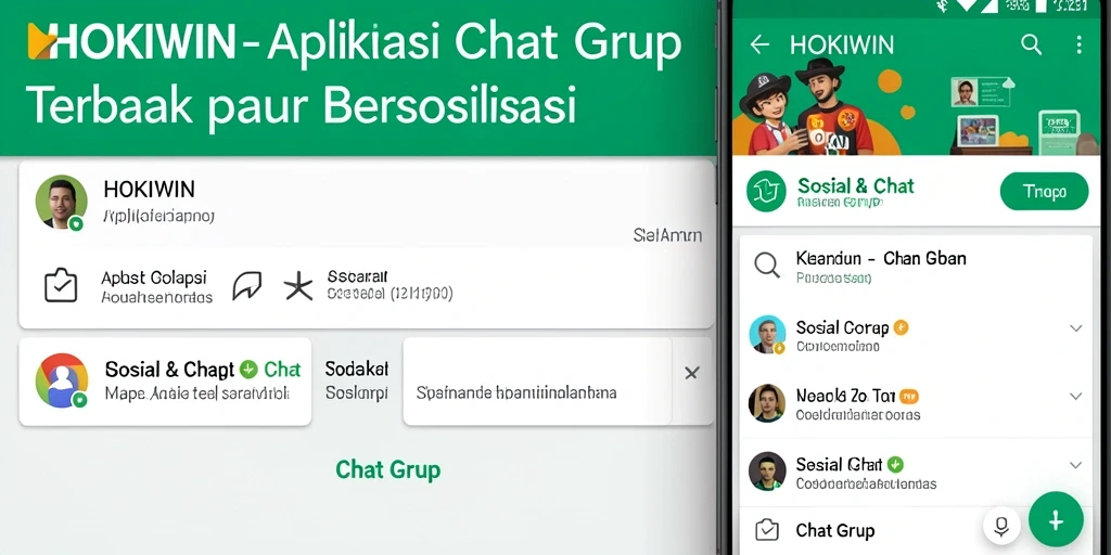 Antarmuka HOKIWIN yang menarik dan fungsional untuk chat grup.