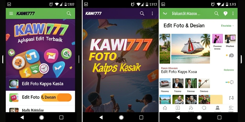 Tampilan antarmuka KAWI777 untuk Edit Foto Kertas Kaca yang menarik.