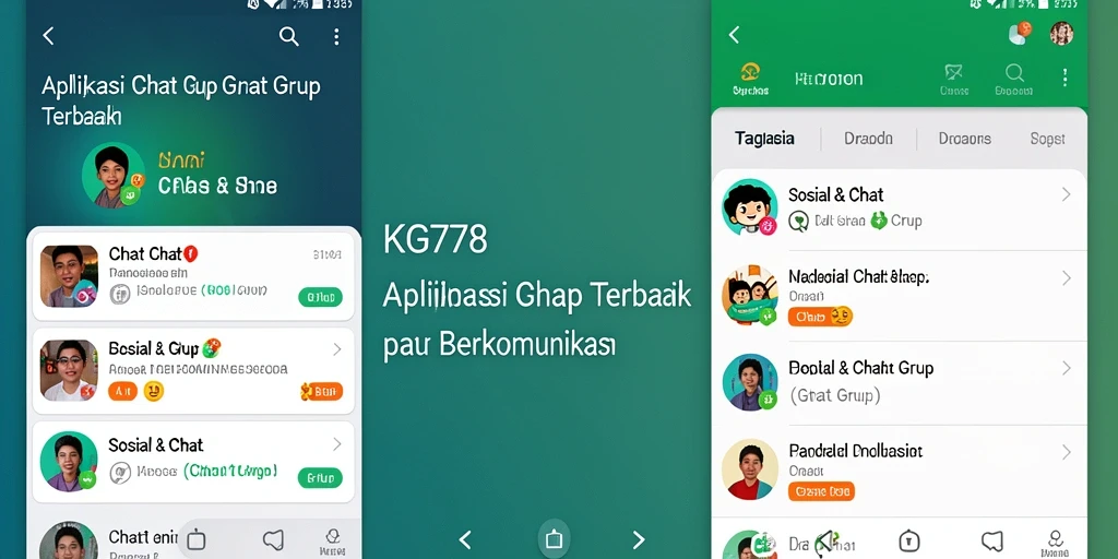 Screenshot KG778 menampilkan antarmuka Chat Grup yang intuitif dan menarik.