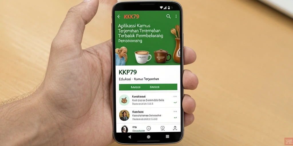 Tampilan antarmuka KPK79 yang sederhana dan fungsional untuk Kamus Terjemahan.