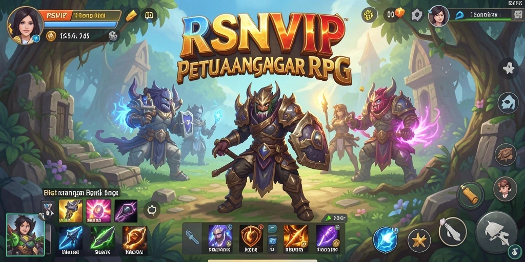 Antarmuka RSNVIP yang menarik dengan elemen RPG yang kuat.
