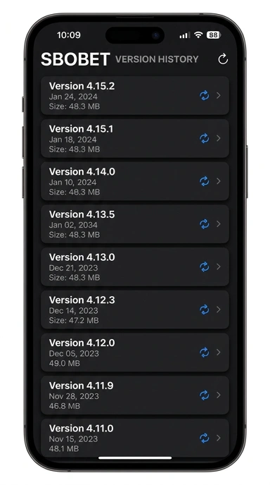Riwayat Versi Terbaru Aplikasi sbobet untuk Android